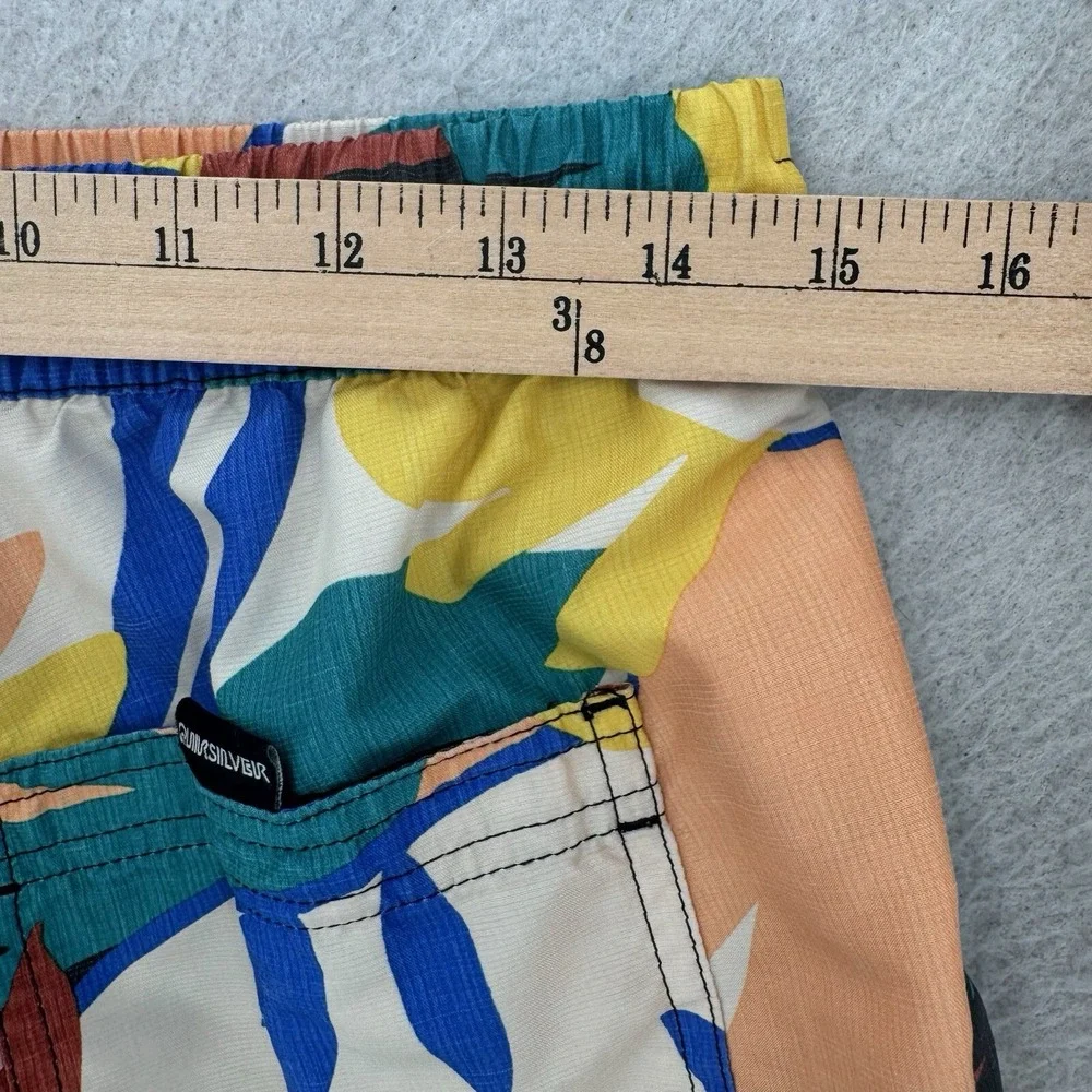 Quiksilver Recycled Board Shorts Mens Medium Colorful Swim Trunks Beach‎ Floral